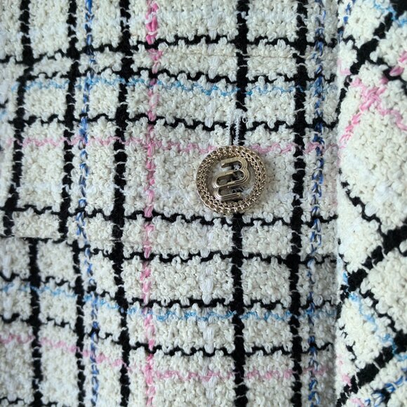 Maje Paris Tweed Check Blazer – Size 36 (Small) - Picture 4 of 7